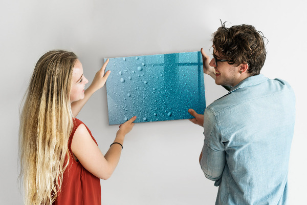Pizarra magnética de pared con rotulador Pizarra azul con imanes y fotos