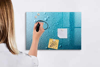 Pizarra magnética de pared con rotulador Pizarra azul con imanes y fotos