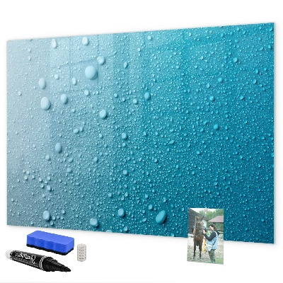 Pizarra magnética de pared con rotulador Pizarra azul con imanes y fotos
