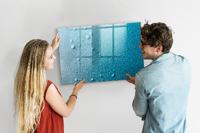 Pizarra magnética de pared con rotulador Pizarra azul con imanes y fotos
