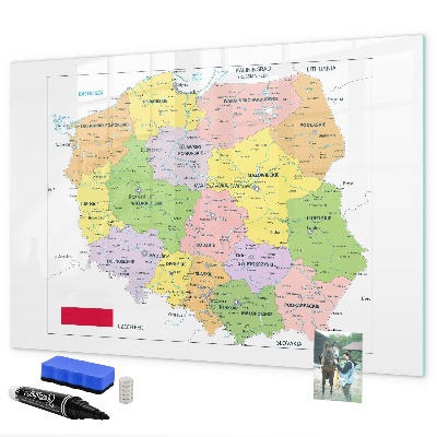 Pizarra magnética de pared con rotulador Mapa interactivo con lugares de recuerdo