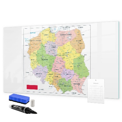 Pizarra magnética de pared con rotulador Mapa interactivo con lugares de recuerdo