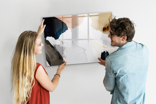 Pizarra borrable de cristal con imanes Un espacio creativo para presentar fotografías