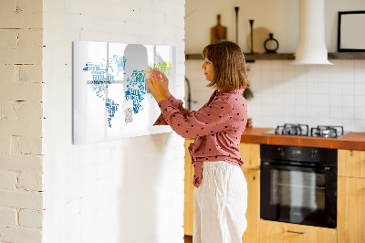 Pizarra magnética de pared con rotulador Un mundo lleno de ideas y positividad.