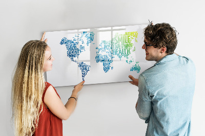 Pizarra magnética de pared con rotulador Un mundo lleno de ideas y positividad.
