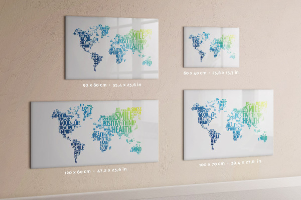 Pizarra magnética de pared con rotulador Un mundo lleno de ideas y positividad.
