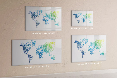 Pizarra magnética de pared con rotulador Un mundo lleno de ideas y positividad.