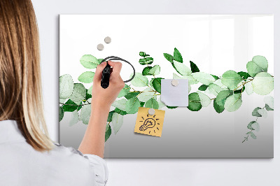 Pizarra magnética de pared con rotulador Tablero verde para fotos y notas.