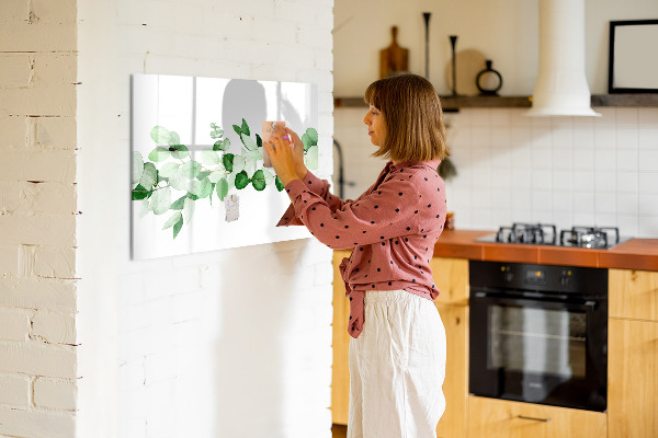 Pizarra magnética de pared con rotulador Tablero verde para fotos y notas.