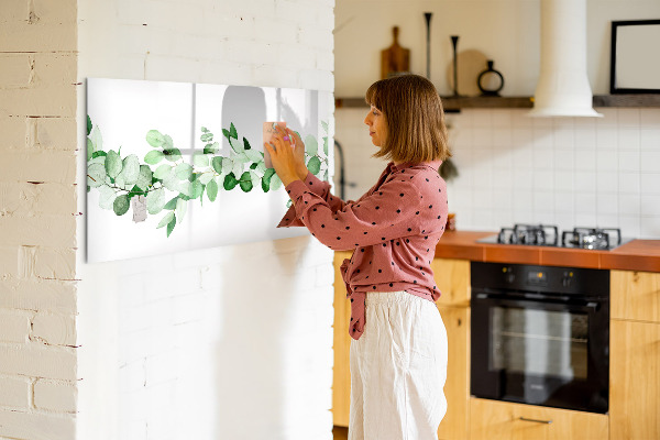 Pizarra magnética de pared con rotulador Tablero verde para fotos y notas.
