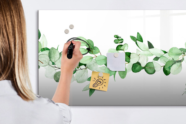 Pizarra magnética de pared con rotulador Tablero verde para fotos y notas.