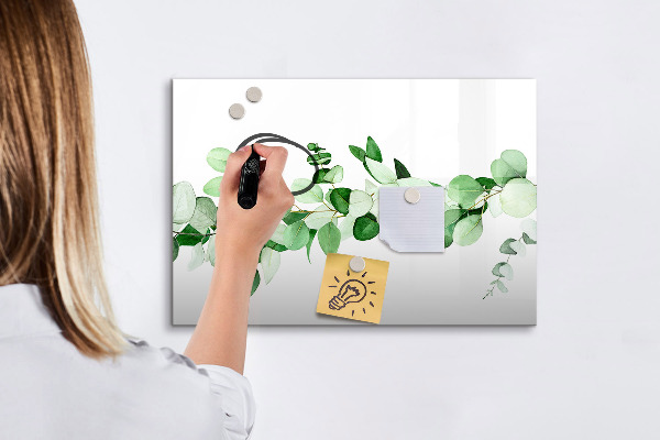 Pizarra magnética de pared con rotulador Tablero verde para fotos y notas.