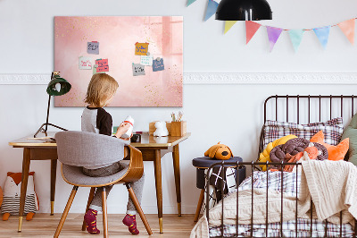 Pizarra magnética de pared con rotulador Tablero elegante para fotos y notas.