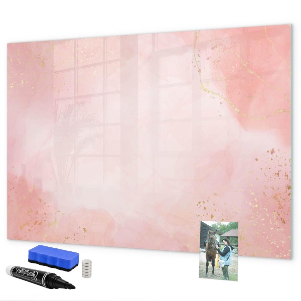 Pizarra magnética de pared con rotulador Tablero elegante para fotos y notas.