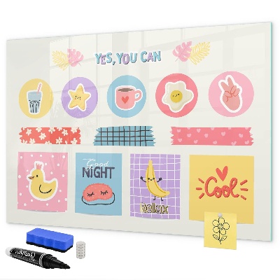 Pizarra magnética de pared con rotulador Un tablero motivacional lleno de inspiración