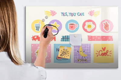 Pizarra magnética de pared con rotulador Un tablero motivacional lleno de inspiración