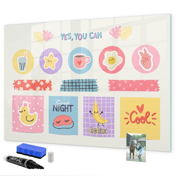 Pizarra magnética de pared con rotulador Un tablero motivacional lleno de inspiración