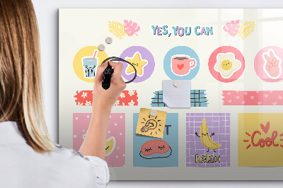 Pizarra magnética de pared con rotulador Un tablero motivacional lleno de inspiración