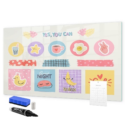 Pizarra magnética de pared con rotulador Un tablero motivacional lleno de inspiración