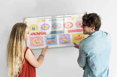 Pizarra magnética de pared con rotulador Un tablero motivacional lleno de inspiración