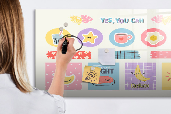 Pizarra magnética de pared con rotulador Un tablero motivacional lleno de inspiración