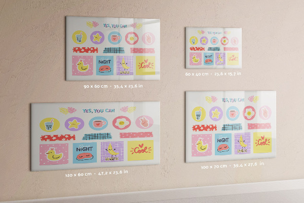 Pizarra magnética de pared con rotulador Un tablero motivacional lleno de inspiración
