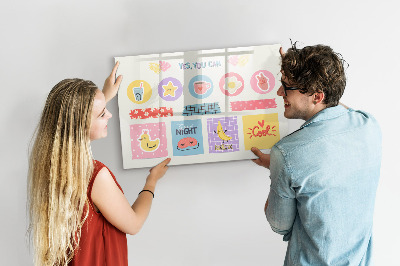 Pizarra magnética de pared con rotulador Un tablero motivacional lleno de inspiración