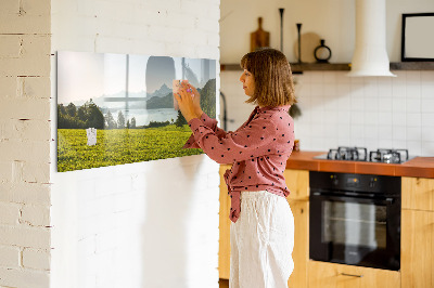 Pizarra magnética de pared con rotulador Un espacio creativo para mostrar tus recuerdos