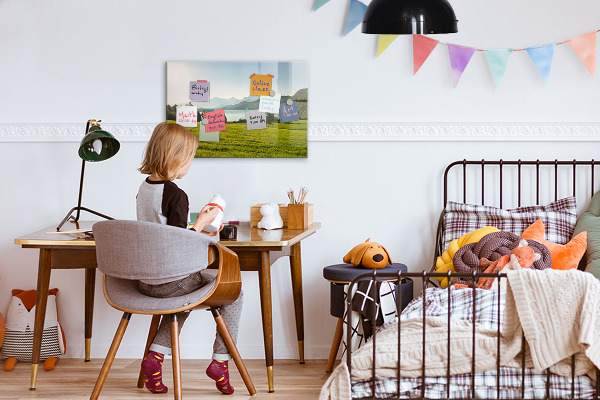 Pizarra magnética de pared con rotulador Un espacio creativo para mostrar tus recuerdos