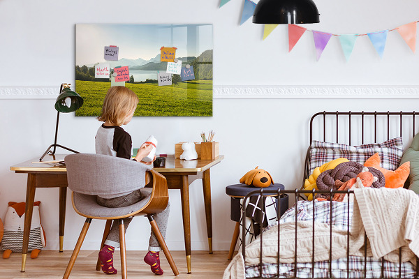Pizarra magnética de pared con rotulador Un espacio creativo para mostrar tus recuerdos