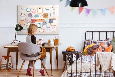 Pizarra magnética de pared con rotulador Tablero de inspiración creativa y objetivos