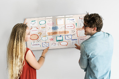 Pizarra magnética de pared con rotulador Tablero de inspiración creativa y objetivos