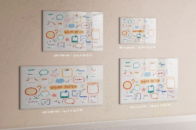Pizarra magnética de pared con rotulador Tablero de inspiración creativa y objetivos