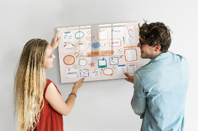 Pizarra magnética de pared con rotulador Tablero de inspiración creativa y objetivos