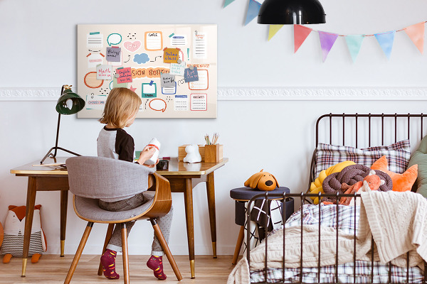 Pizarra magnética de pared con rotulador Tablero de inspiración creativa y objetivos