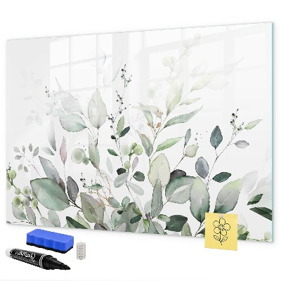 Pizarra borrable de cristal con imanes Tablero decorativo para fotos y notas.