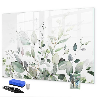 Pizarra borrable de cristal con imanes Tablero decorativo para fotos y notas.
