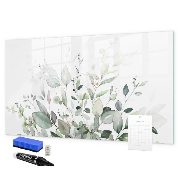 Pizarra borrable de cristal con imanes Tablero decorativo para fotos y notas.