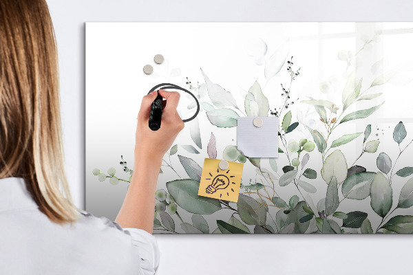 Pizarra borrable de cristal con imanes Tablero decorativo para fotos y notas.