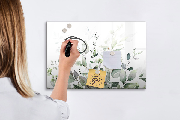 Pizarra borrable de cristal con imanes Tablero decorativo para fotos y notas.