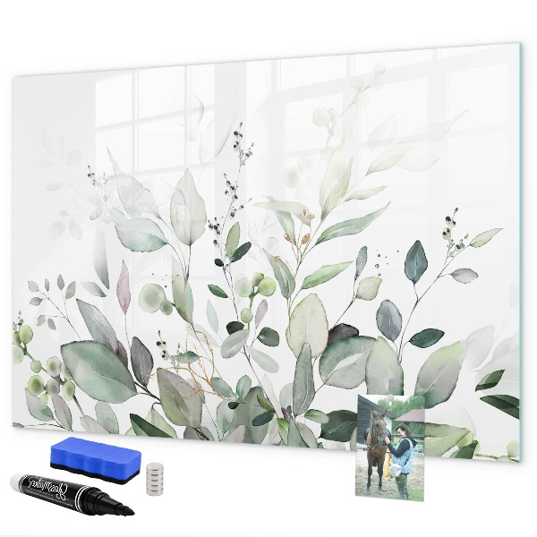 Pizarra borrable de cristal con imanes Tablero decorativo para fotos y notas.