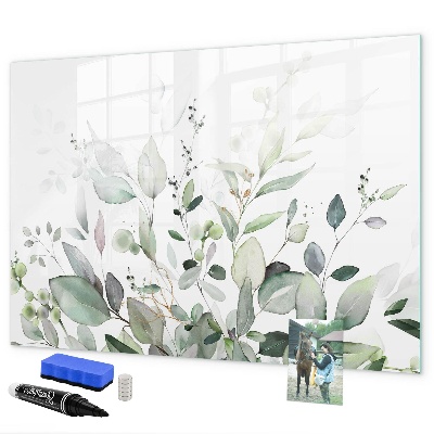Pizarra borrable de cristal con imanes Tablero decorativo para fotos y notas.