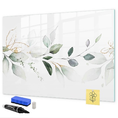 Pizarra borrable de cristal con imanes Tablero elegante para fotos y notas.