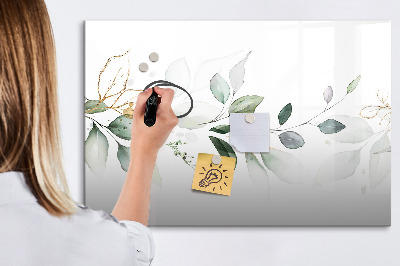 Pizarra borrable de cristal con imanes Tablero elegante para fotos y notas.