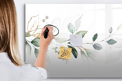 Pizarra borrable de cristal con imanes Tablero elegante para fotos y notas.