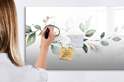 Pizarra borrable de cristal con imanes Tablero elegante para fotos y notas.