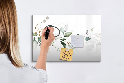 Pizarra borrable de cristal con imanes Tablero elegante para fotos y notas.
