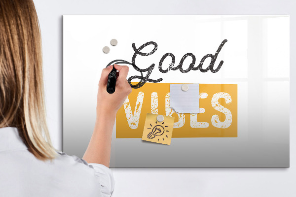 Pizarra magnética de pared con rotulador Vibraciones positivas y recuerdos