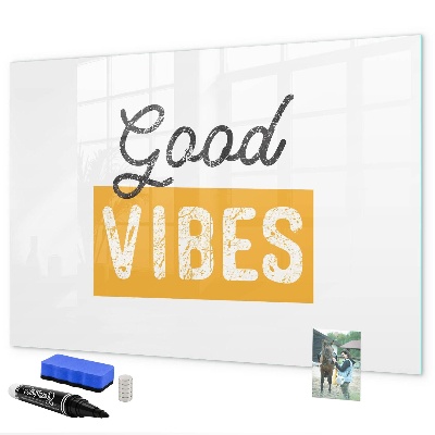 Pizarra magnética de pared con rotulador Vibraciones positivas y recuerdos