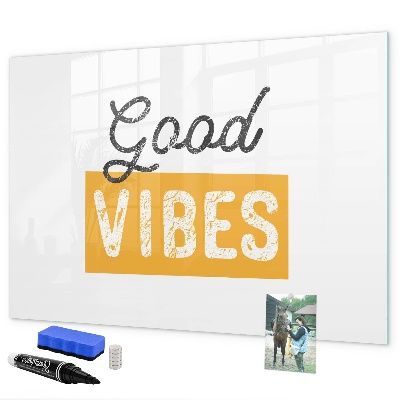 Pizarra magnética de pared con rotulador Vibraciones positivas y recuerdos